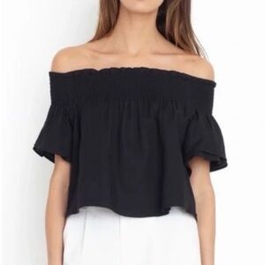 Apiece Apart Off the Shoulder Cinched Blouse 4